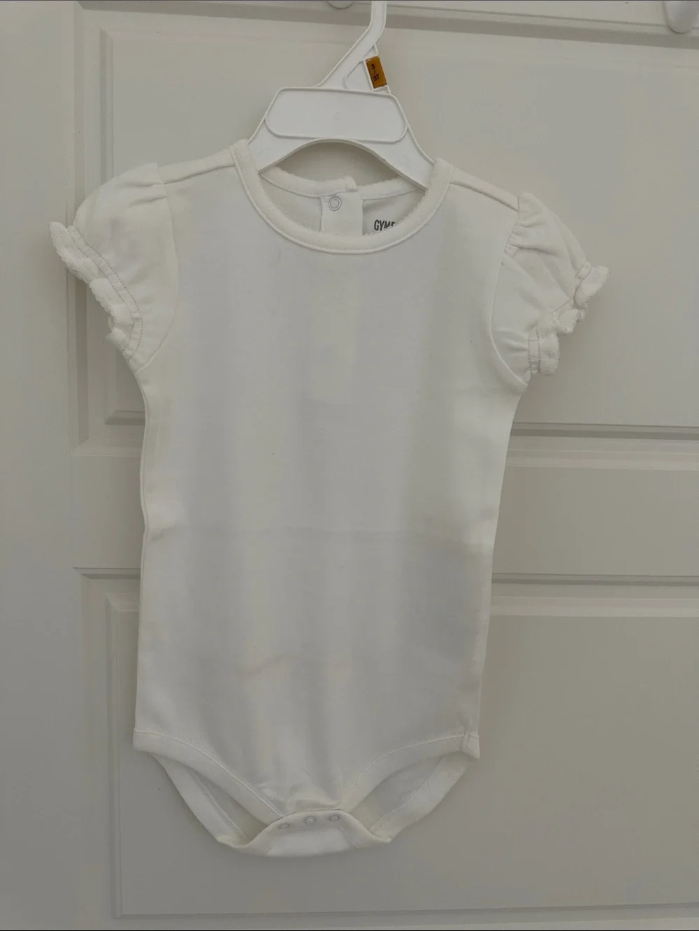 NWOT Gymboree White Ruffle-Sleeve Baby One-Piece